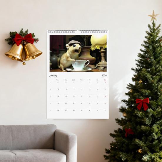 Schlechte Präparation Kalender 2026 Peinliches Tierfoto Wandkalender Unbeabsichtigt Lustig Büro Küchendekor Einzigartiges Streichgeschenk
