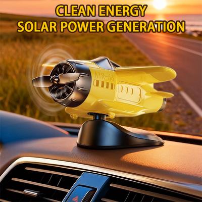 Adornos Solares para Coche de Avión Giratorios 360 Grados Modelo de Avión Creativo con Energía Solar para la Consola Central del Coche Múltiples Colores Decoración de Coche