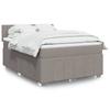 VidaXL Slatted Bed Base with Mattress Taupe 160x200 Cm Fabric 3287116