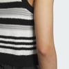 Adidas Originals Strick Tanktop gestreift mit Logo-Stickerei Damen Tops Schwarz JI7051