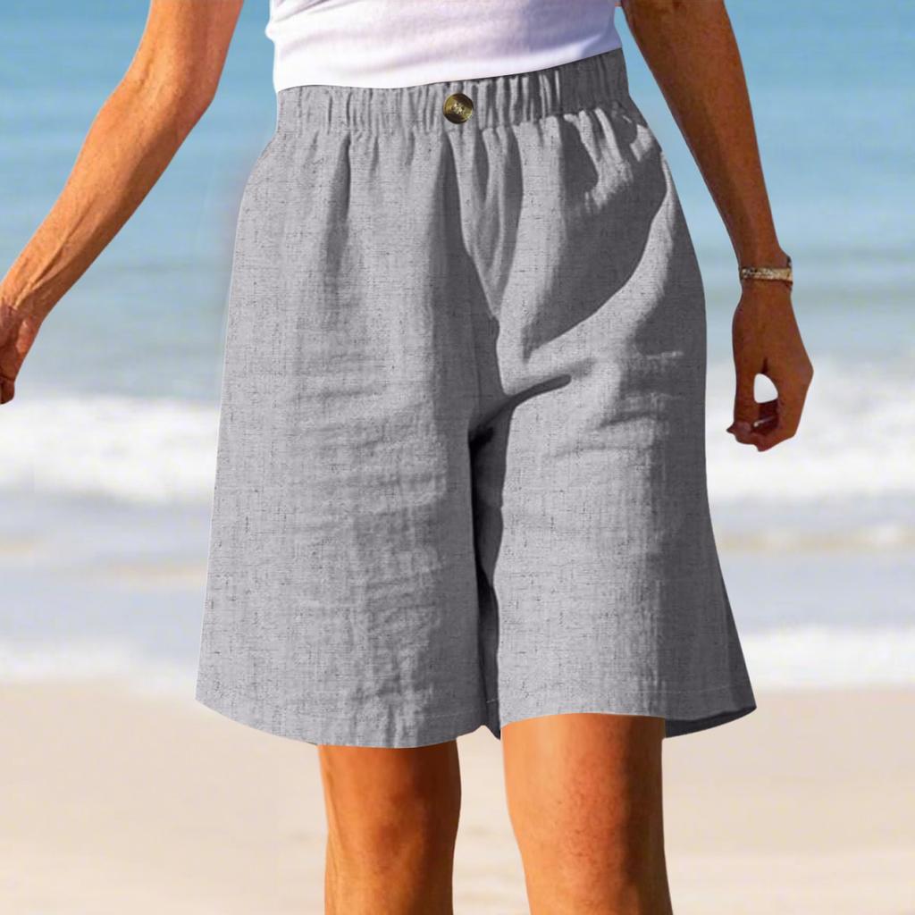 Damen Locker Lässig Hochtailliert Schleife Elastischer Bund Karierte Shorts Lässige Shorts