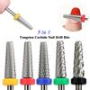 5 In 1 Tungsten Steel Nail Drill Bit For Manicure Gel Polish Remover Cutter Bits Electric Pedicure Tool