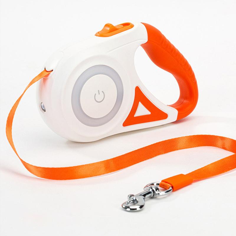 LED Einziehbare Hundeleine mit Licht für Welpen, Kleine Hunde, Mittlere Hunde, Große Hunde, Katzen, Haustierleine, Halsbandzubehör 3m/5m