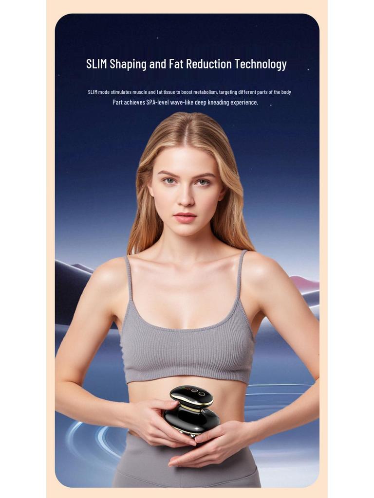 International Multifunctional EMS Meridian Massager - Multi-frequency Vibration, Heating, Fat Burning Beauty Brush.