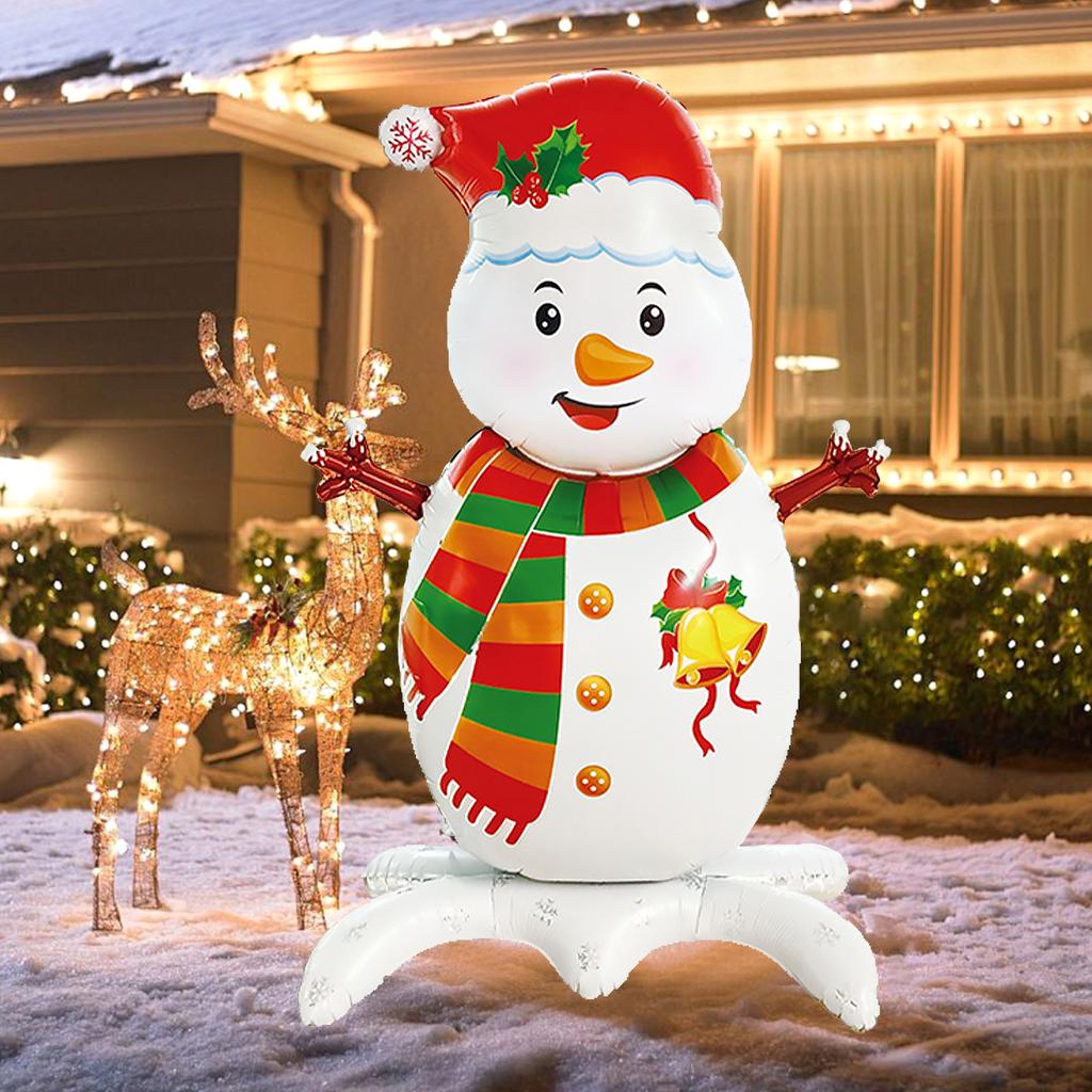 1 Stück 50 Zoll Weihnachts-Schneemann stehend Folienballon, Weihnachtsfeier Dekorationsballon, Feiertagsveranstaltung und Szenendekoration