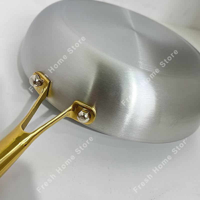 Deep Fry Pan Non-Stick Pots 316 Stainless Steel Steak Wok Pans For Home Induction Electric Cooktop Kitchen Cookware Saucepan New