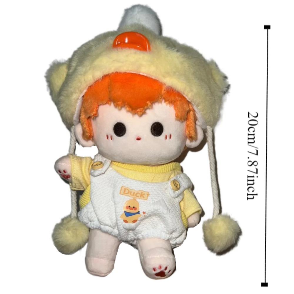 Yellow Duck 20cm Cotton Doll Clothes Strap Pants Doll Dress Up Set  Doll Accessories