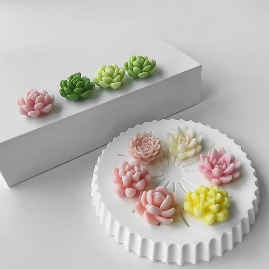 Decorative Creations Mould Silicone Succulent Plant Mold for DIY Crystal Epoxy Resin Crafts And Aromatherapy Candles
