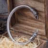 Edelstahl Nordische Wikinger Wikinger Rabe Armband Herren Armband Manschettenarmbänder mit Wikinger Holzkiste