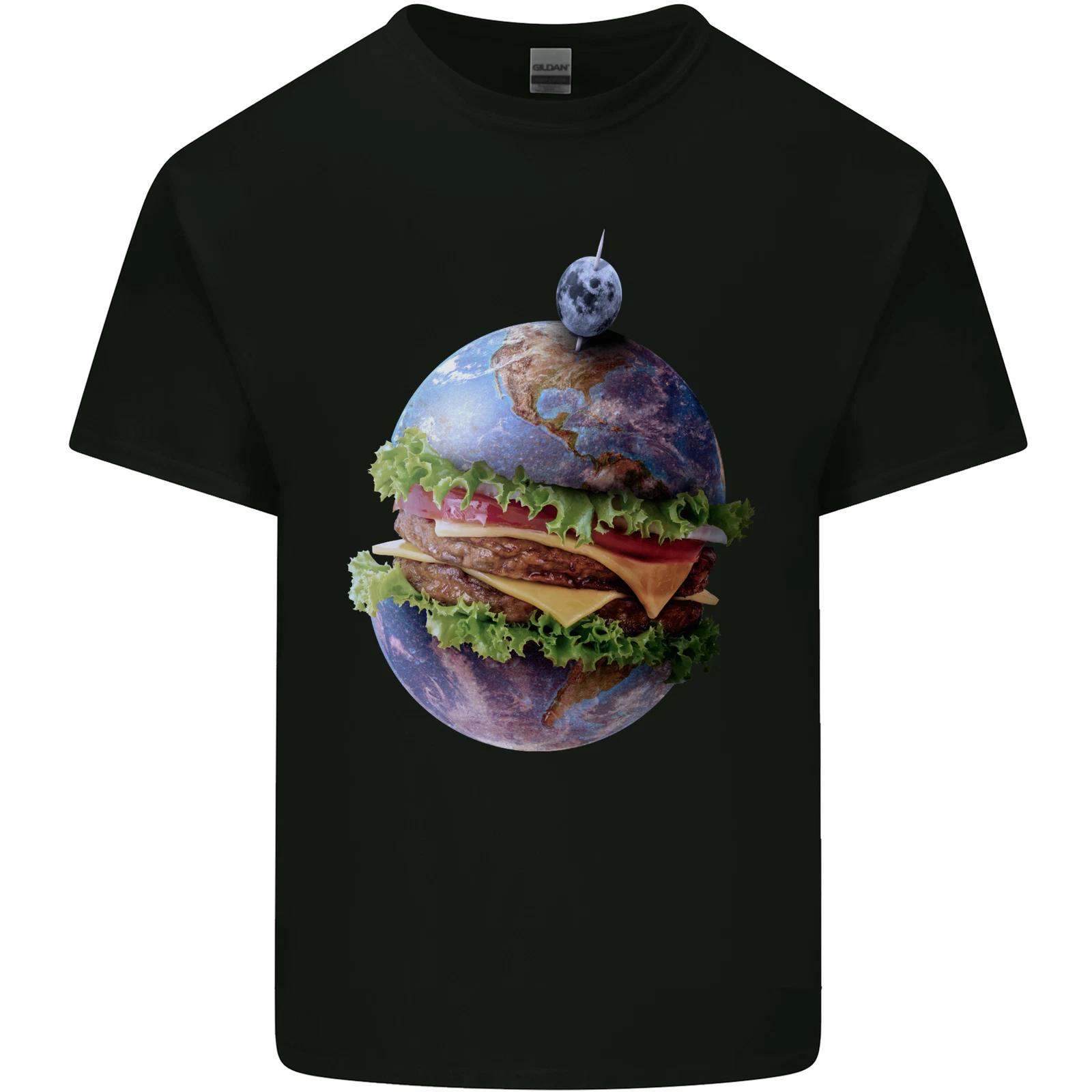 

Earth Burger Funny Food Planet Kids T-Shirt Childrens 2XL