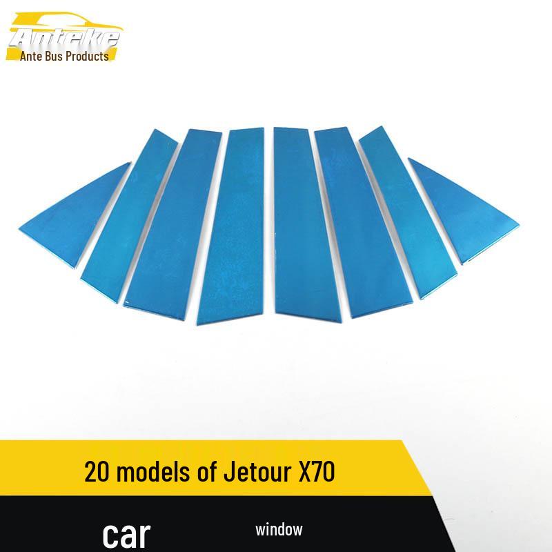 Compatible with 20 Jetour X70 models, this anti-scratch exterior trim enhances and protects window and body glass with a sleek, bright finish.