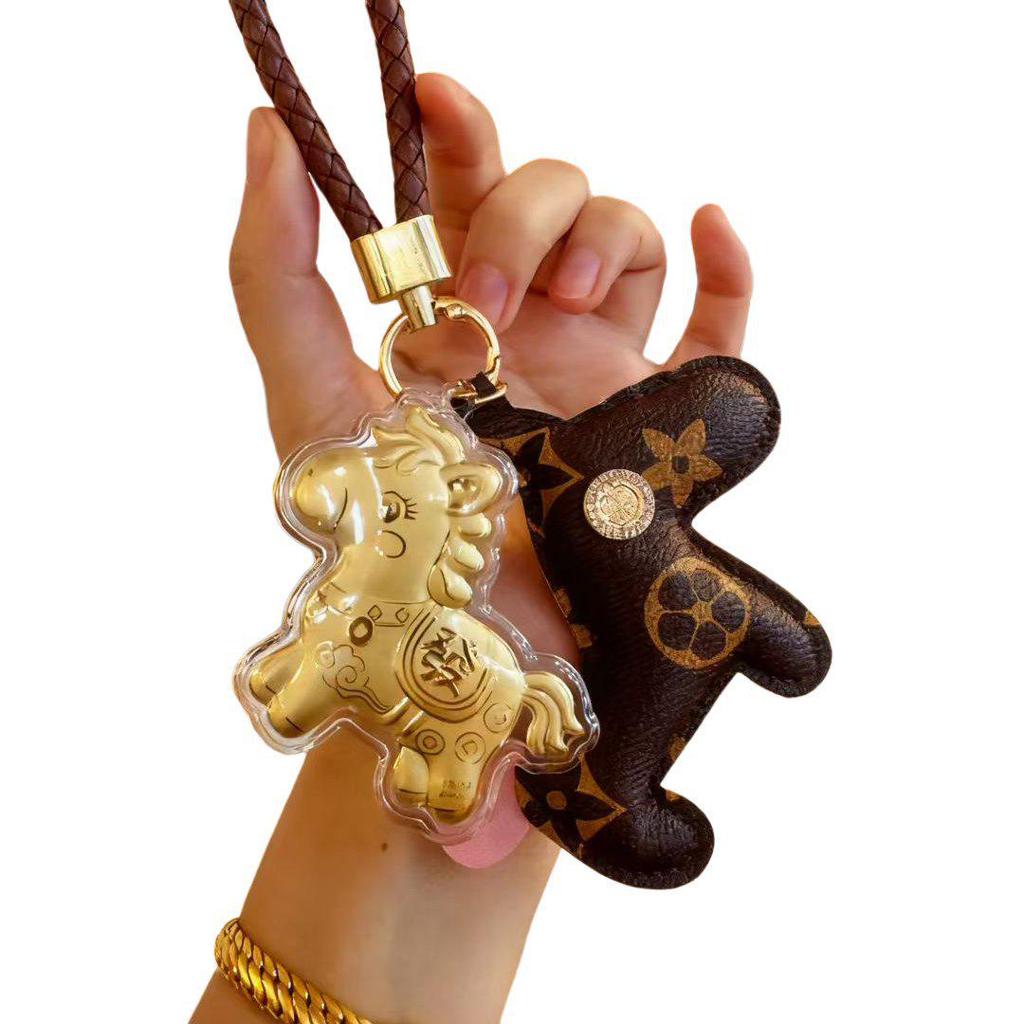 Jahr des Pferdes Reingold Schlüsselanhänger & Handy-Lanyard mit Geschenk-Anhänger