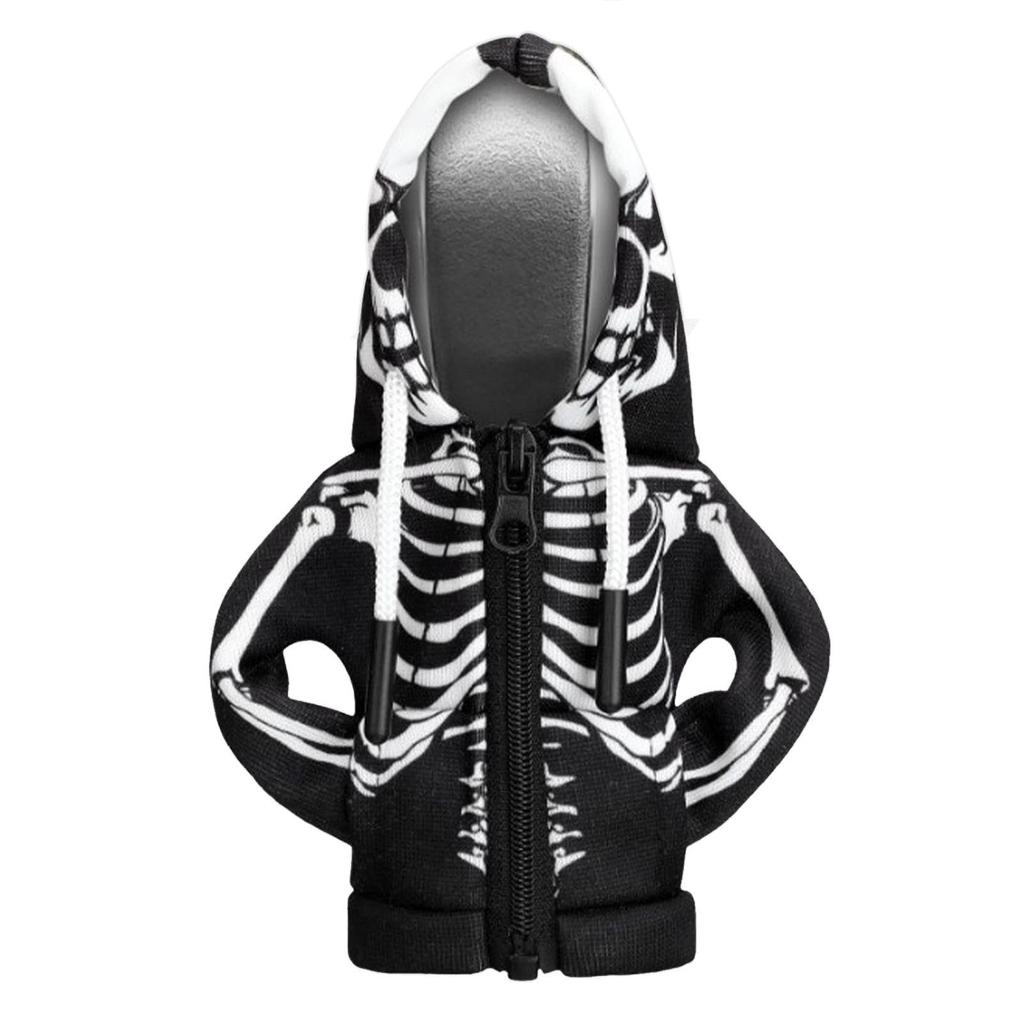 Car Shift Cover,Skull Hoodie for Gear Shift,SUV Gear Lever Knob Hoodie Skull Design |