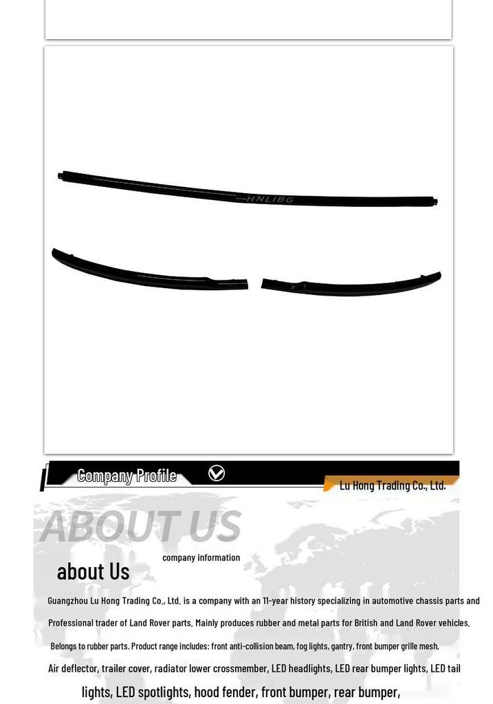 Land Rover Range Rover Executive 2013 Front Bumper Trim Set, Black/Silver, 3-Piece (LR038736).