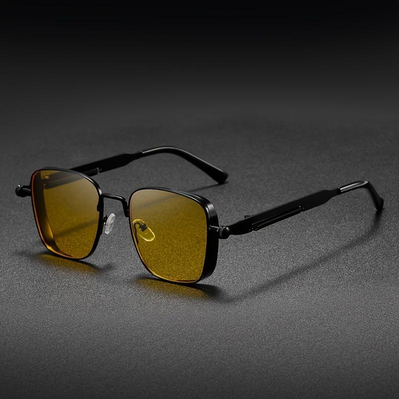 5PCS Steampunk Square Glasses Set for Men Fashionable Decorative Eyewear Accessories