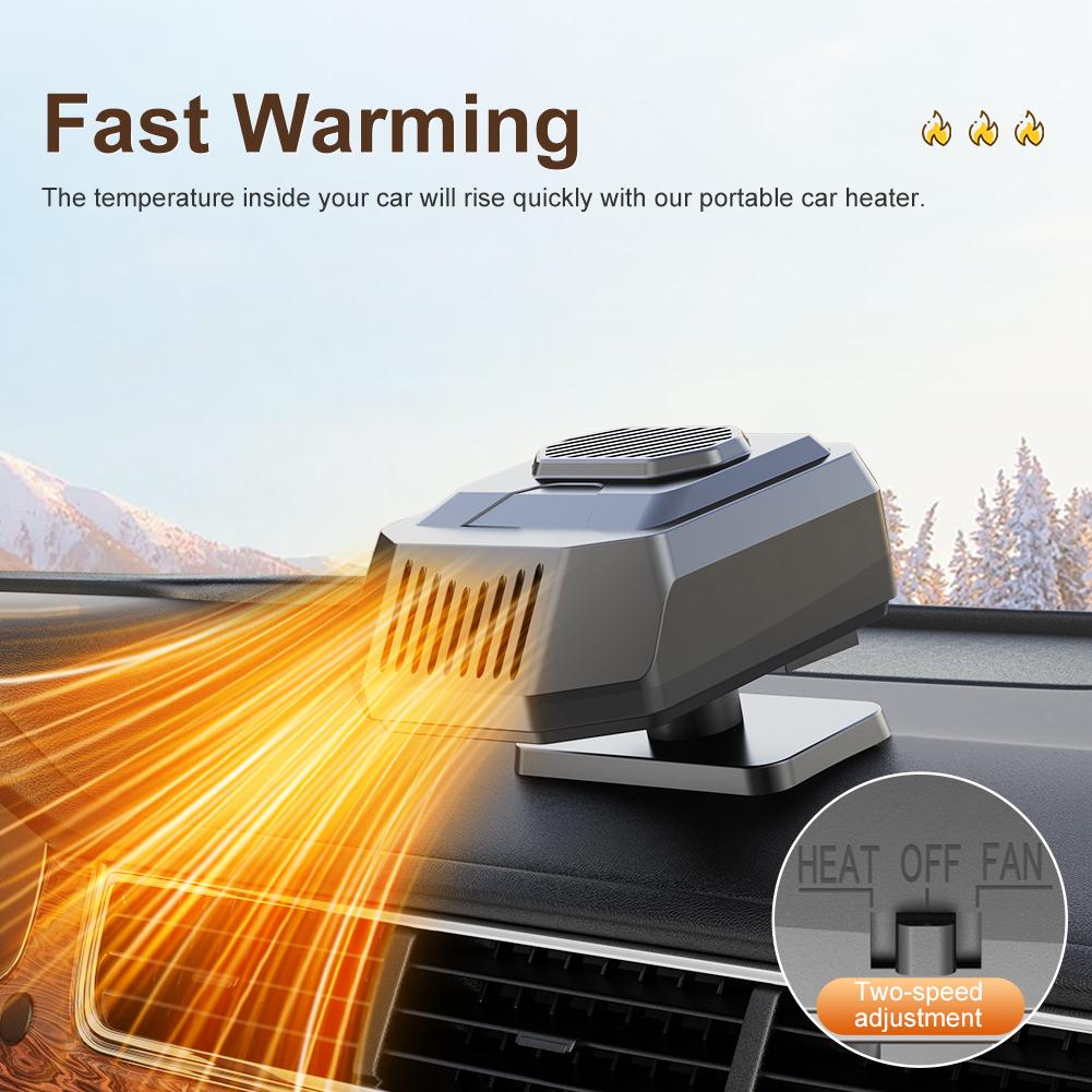 Car Heater Fan 12V Auto Windshield Defroster Fast Heating Car Defogging Demister for Winter Humid Weather