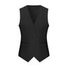 Men Suit Waistcoat V-neck Sleeveless Single Breasted Suit Vest with Pockets Solid Color Ergonomic Tailoring Waistcoat