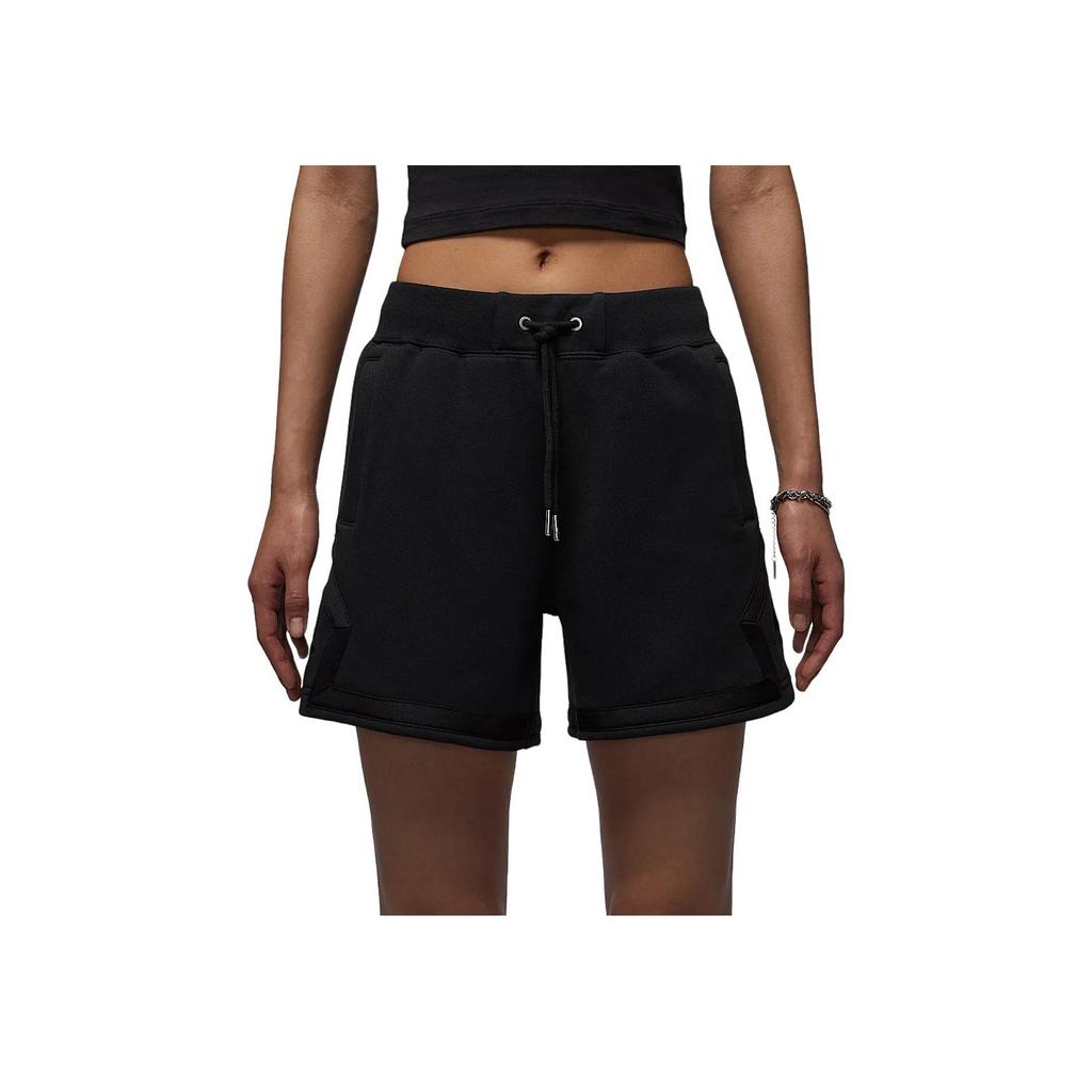 Jordan As W J Flt Flc Ss25 Fashion Simple Lace-Up Three-Quarter Casual Shorts Women Shorts Black HJ1339-010
