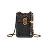 New Disney Mickey Series PU Shoulder Bag, Crossbody Bag, Underarm Cell Phone Pouch Trumpets Women's Black BMK-71143B