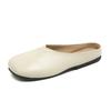 Fashion Korean Version of Square-toed Baotou Half-slippers for Women To Wear In Summer 2025 Spring New Retro Flat-bottomed Cool Mop