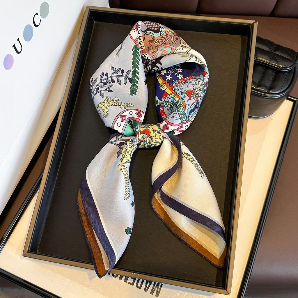 14 Momme 100% Natural Twill Silk Scarf Women Neck Double Side Female Foulard Headband Shawl Wrap Square Hijab Bandana Scarves