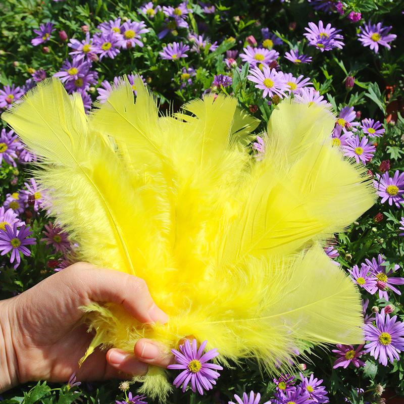 50Pcsdiy Handmade Feathers Flat Turkey Feathers Large Head Piece Feathers, Mask Decorative Clothing Material