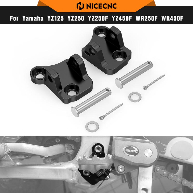 NICECNC For Yamaha YZ125 YZ250 2005-2023 Footpeg Footrests Mount Bracket Lower 12MM For Yamaha YZ125X 2017-2023 YZ250X 2016-2023
