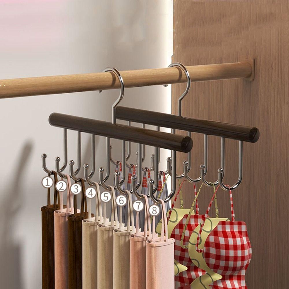 Solid Wood Women Storage Bra Hanger 360 Degrees Rotating Underwear Hangers Tank Top Hangers Closet