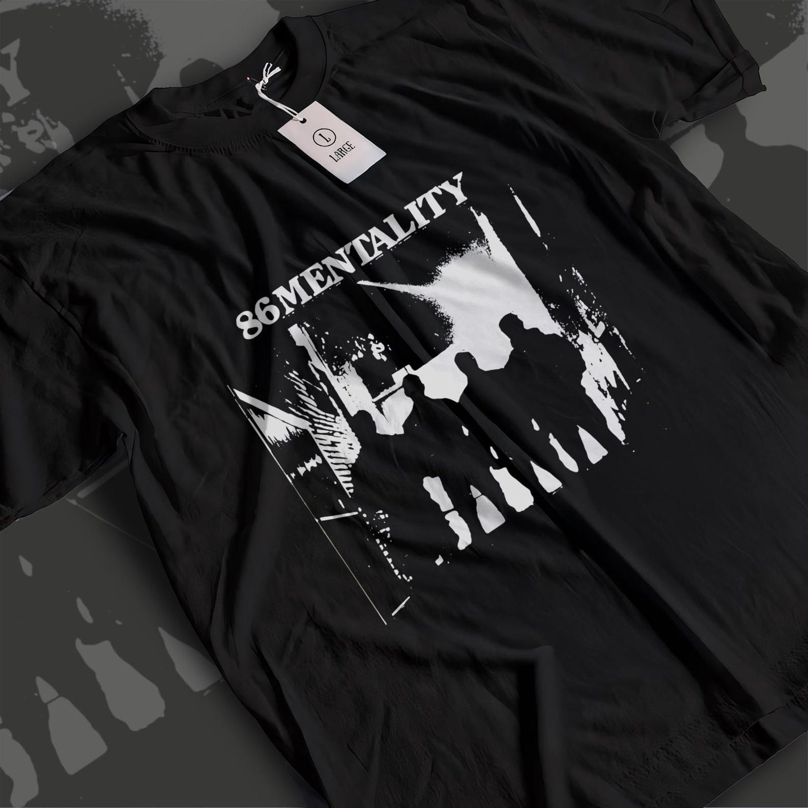 86 Mentality Shirt | D.C. Hardcore Punk Tee | Street Punk Graphic T-Shirt | Underground Oi! Hardcore Merch 4XL