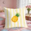 Simplicity Striped Lemons INS Cushion Cover Short Plush Pillow Case Room Sofa Cushion Covers Home Decor Funda