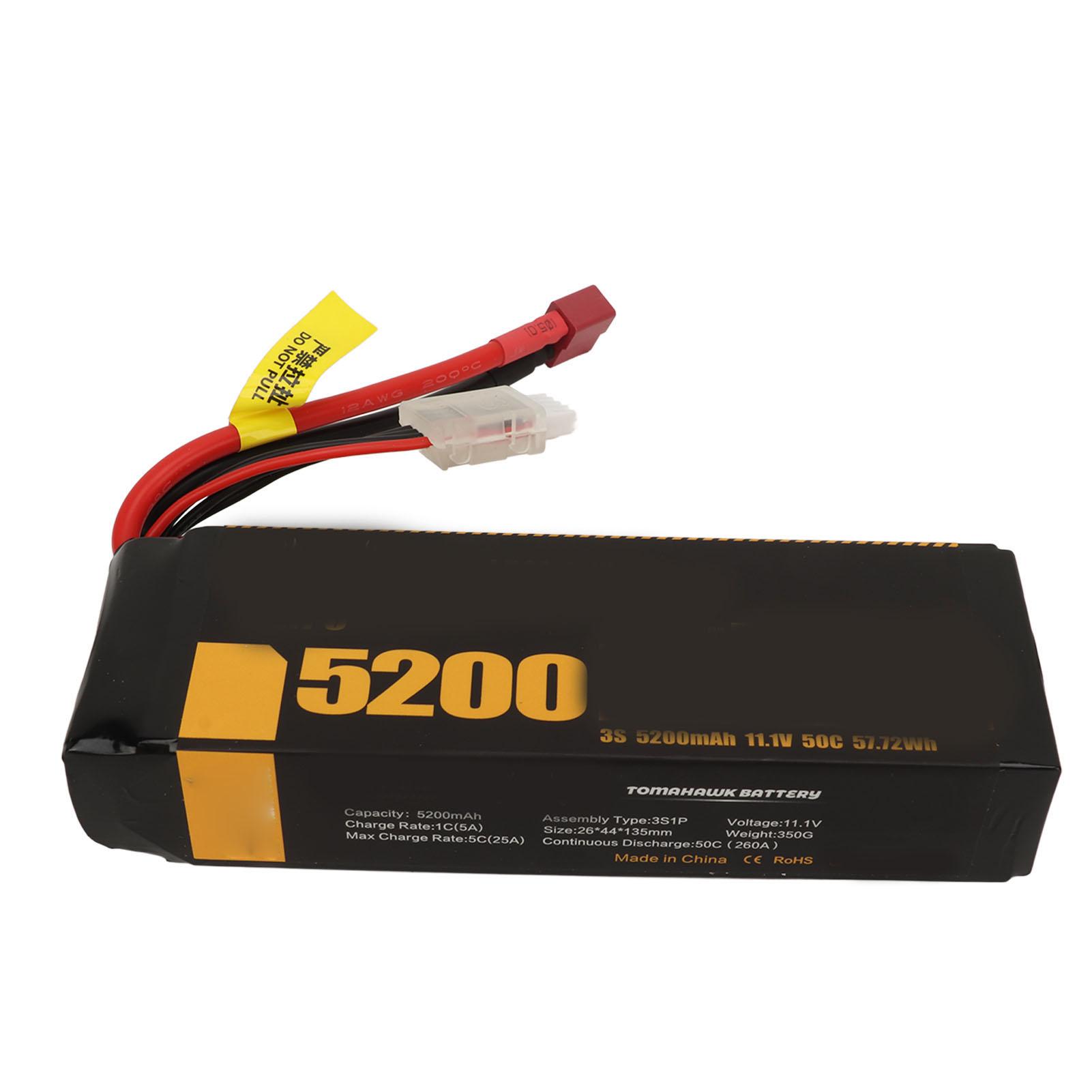 

Акумулятор LiPo для радіокерованих моделей 5200 мАг 50C 11,1 В 3S Акумулятор LiPo для радіокерованих літаків, гелікоптерів, автомобілів, вантажівок, човнів, модель T