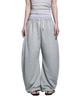 Lotaib Checkered Double Layered Sweatpants - Gray