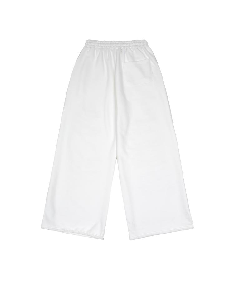 Eonibeu Destroyed Banding Sweat Pants White