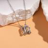 Women's Silver Titanium Steel Necklace with Micro-Inlaid Zircon - Elegant, Durable Clavicle Chain Jewelry