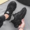 summer breathable mesh new casual sports shoes men's running thick sole height increasing simple comfortable anti slip shoes
