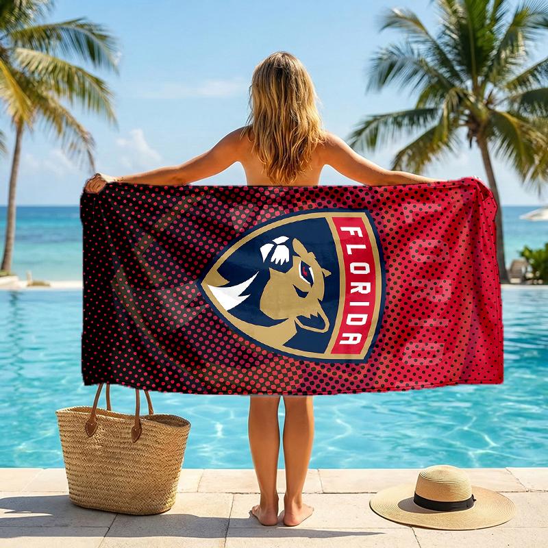 Florida Panthers Fashion Beach Towel: Ideal for Summer Adventures Soft, Absorbent and Quick Drying Suitable for Swimming and Bathing