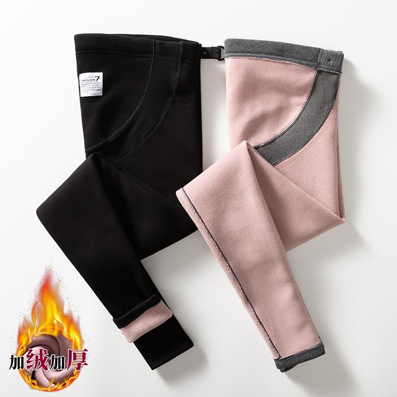 Maternity leggings spring and autumn outer wear cotton large size autumn trousers velvet support 0 kg pregnant women nine-point pants
