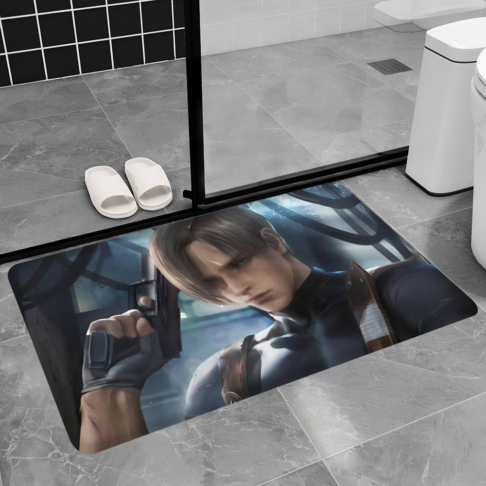 Game Leon Resident Evil Hallway Carpet Washable Non-Slip Living Room Sofa Chairs Area Mat Kitchen Doormat Area Rug