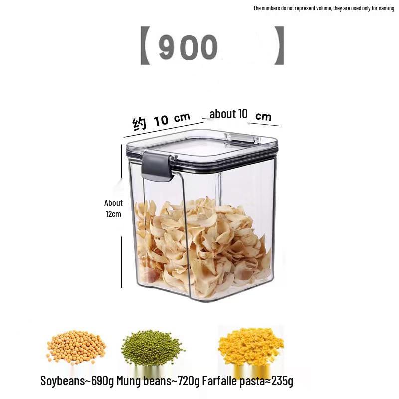 Five Airtight Grains Food Storage Container For Kitchen Moistureproof Box For Rice Flour And Dry Goods