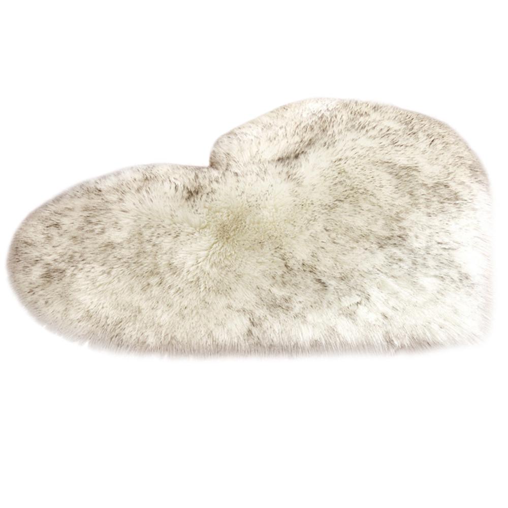 Wool Imitation Sheepskin Rugs Faux  Non Slip Bedroom Shaggy Carpet Mats
