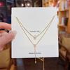 Korean 18K Gold Titanium Steel Women's Clavicle Necklace - Versatile, High-End, Non-Fading Temperament Choker.