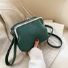 1 Stück Einfache einfarbige Umhängetasche Damen PU-Leder Crossbody-Tasche Mode Neue Clip-Umhängetasche Damenhandtasche Geldbörse