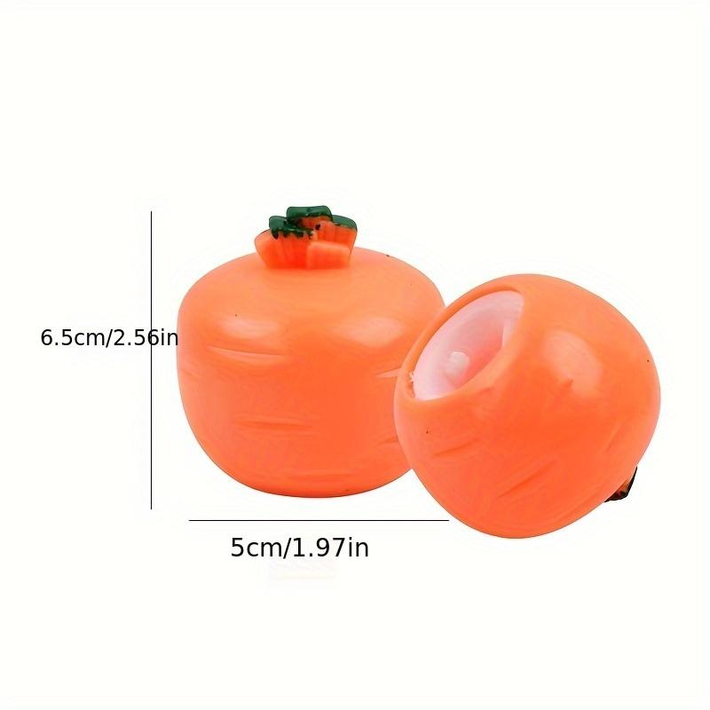 1/2pcs Cute Cartoon Carrot Head Bunny Squeeze Toy, Fun Prank Gag Gift for Youngsters ,Adults,Educational Party Favor for Easter,Halloween,Thanksgiving