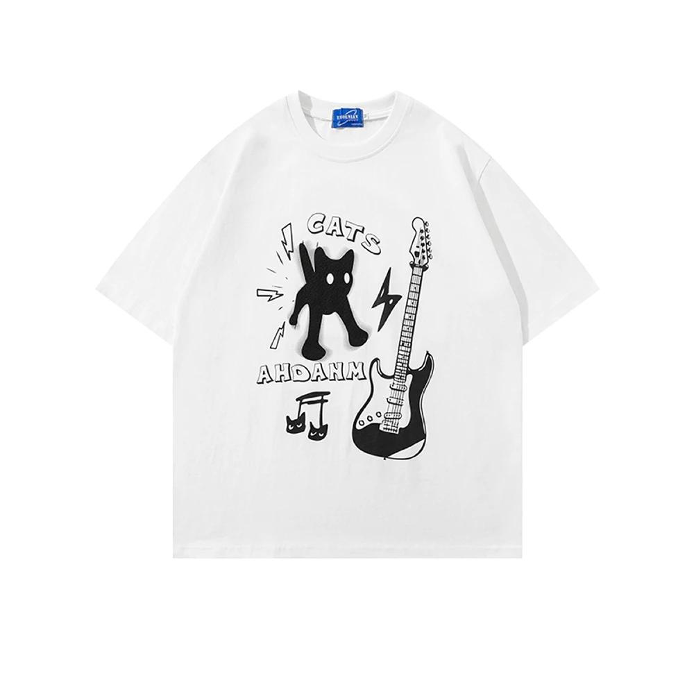 Kittens Avatar Blouse Women's T-shirt Female Y2k Clothes Girls Kawaii Tops House Pet Print Streetwear Cute Cat Graphic Clothing