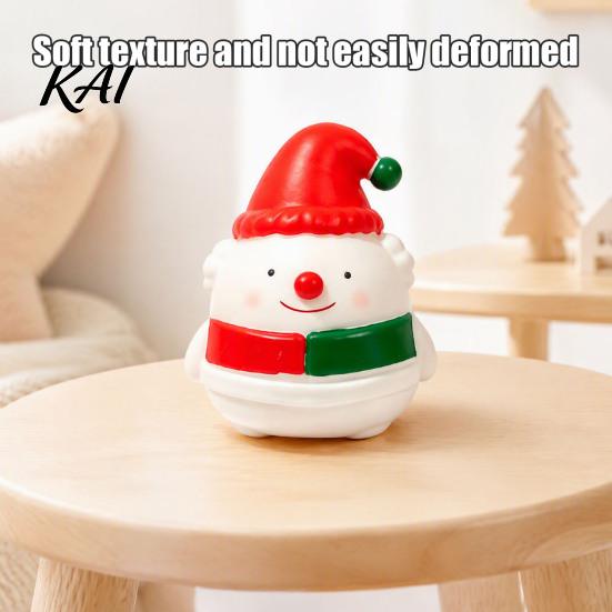 Anxiety Relief Tools Christmas Snowman Squeeze Toy, Stress Cute Fidget Toys Figurine, Stocking Stuffer Party Favor, Gift for Kids Boys Girls