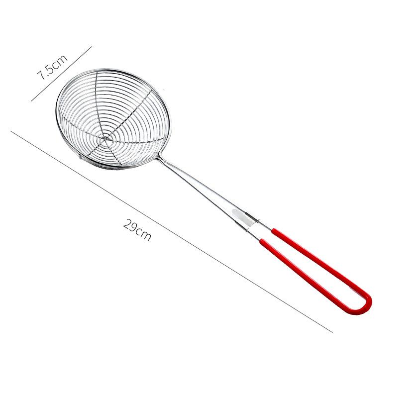 Long Handle Skimmer Stainless Steel Colander Residue Mesh Strainer Hot Pot Leak Oil Spoon Noodle Scoop Kitchen Cooking Tools