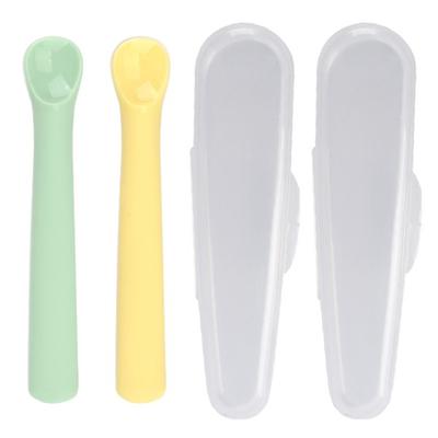 Daily Like Bonbon Babynahrungslöffel Stufe 1 2er-Set + Etui, Löffel (Minze, Zitrone), 1 Set, koreanisches beliebtes Geschirr