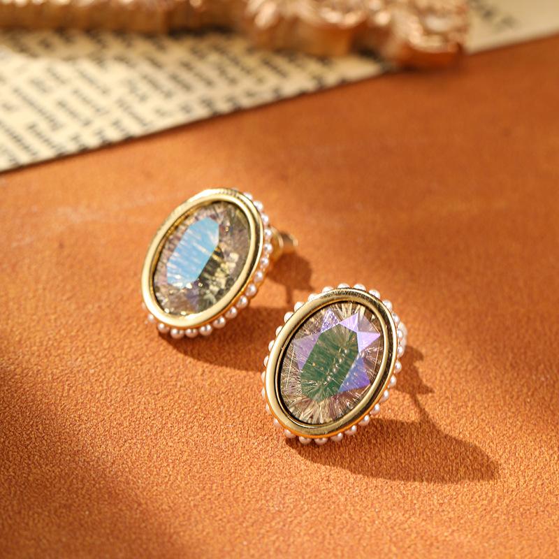 

SUYU Модные геометрические серьги с имитацией циркона, женские серьги, летние универсальные женские серьги золотистый