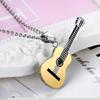 Men's Women's Guitar Pendant with Chain Hip Hop Music Style Pendant Jewelry