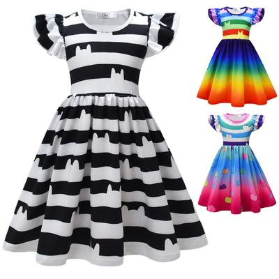 Nieuw, Gaby's Poppenhuis, Meisjesrok, Meisjes Jurk met Vliegende Mouwen, Prinsessenjurk
